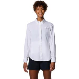 Columbia Sportswear Women’s Plus-Size Tamiami II Long Sleeve Shirt(White)