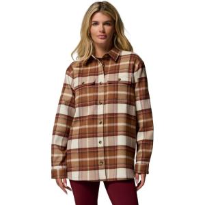 Columbia Womens Blue Point Creek Shirt Jacket(Camel Brown Macro Buffalo Check)