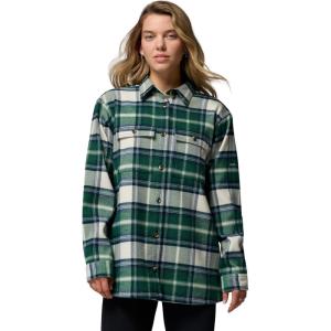 Columbia Womens Blue Point Creek Shirt Jacket(Rain Forest Macro Buffalo Check)