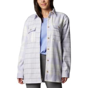 Columbia Womens Blue Point Creek Shirt Jacket(Snowdrift River Crossing Plaid/Mh)