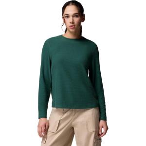 Columbia Womens Brea Falls Grid Crew Long Sleeve(Rain Forest)