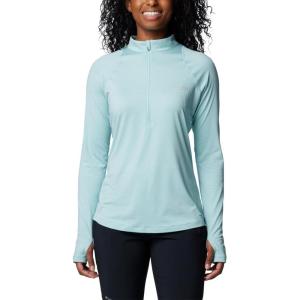 Columbia Womens Endless Trail Half Zip Mesh Long Sleeve(Aqua Haze)