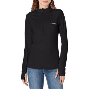 Columbia Womens Endless Trail Half Zip Mesh Long Sleeve(Black)
