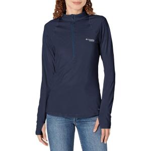 Columbia Womens Endless Trail Half Zip Mesh Long Sleeve(Collegiate Navy)