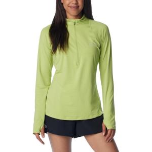 Columbia Womens Endless Trail Half Zip Mesh Long Sleeve(Napa Green)