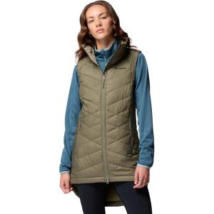Columbia Womens Heavenly Ii Long Vest(Stone Green)