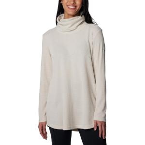 Columbia Womens Holly Hideaway Waffle Cowl Neck Pullover, Dark Stone, Medium