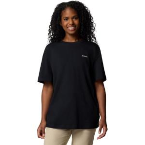 Columbia Women’s Rolling Bend Graphic Oversized Tee(Black/Csc Stacked Gem)