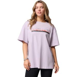 Columbia Women’s Rolling Bend Graphic Oversized Tee(Lavender Pearl/First on Trail)