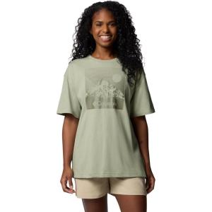 Columbia Women’s Rolling Bend Graphic Oversized Tee(Safari/Linear View)