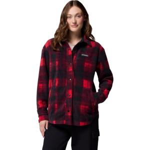 Columbia womens Benton Springs Shirt Jacket II(Mountain Red Omblur Tonal)
