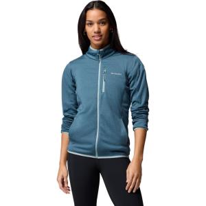 Columbia womens Essential Hike Grid Fleece Full Zip(Everblue/Crushed Blue)
