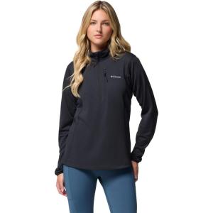Columbia womens Essential Hike Grid Fleece Half Zip(Black)