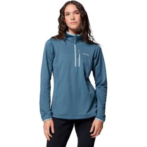 Columbia womens Essential Hike Grid Fleece Half Zip(Everblue/Crushed Blue)