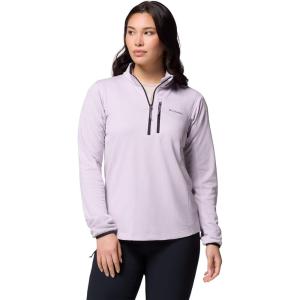 Columbia womens Essential Hike Grid Fleece Half Zip(Lavender Pearl/Black)