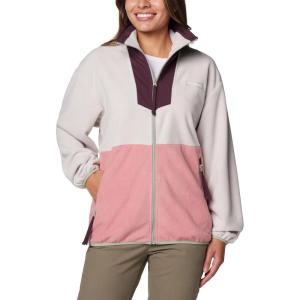 Columbia womens Sequoia Grove Full Zip Fleece(Dark Stone/Pink Agave)