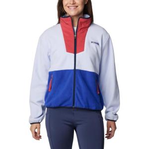 Columbia womens Sequoia Grove Full Zip Fleece(Snowdrift/Clematis Blue)