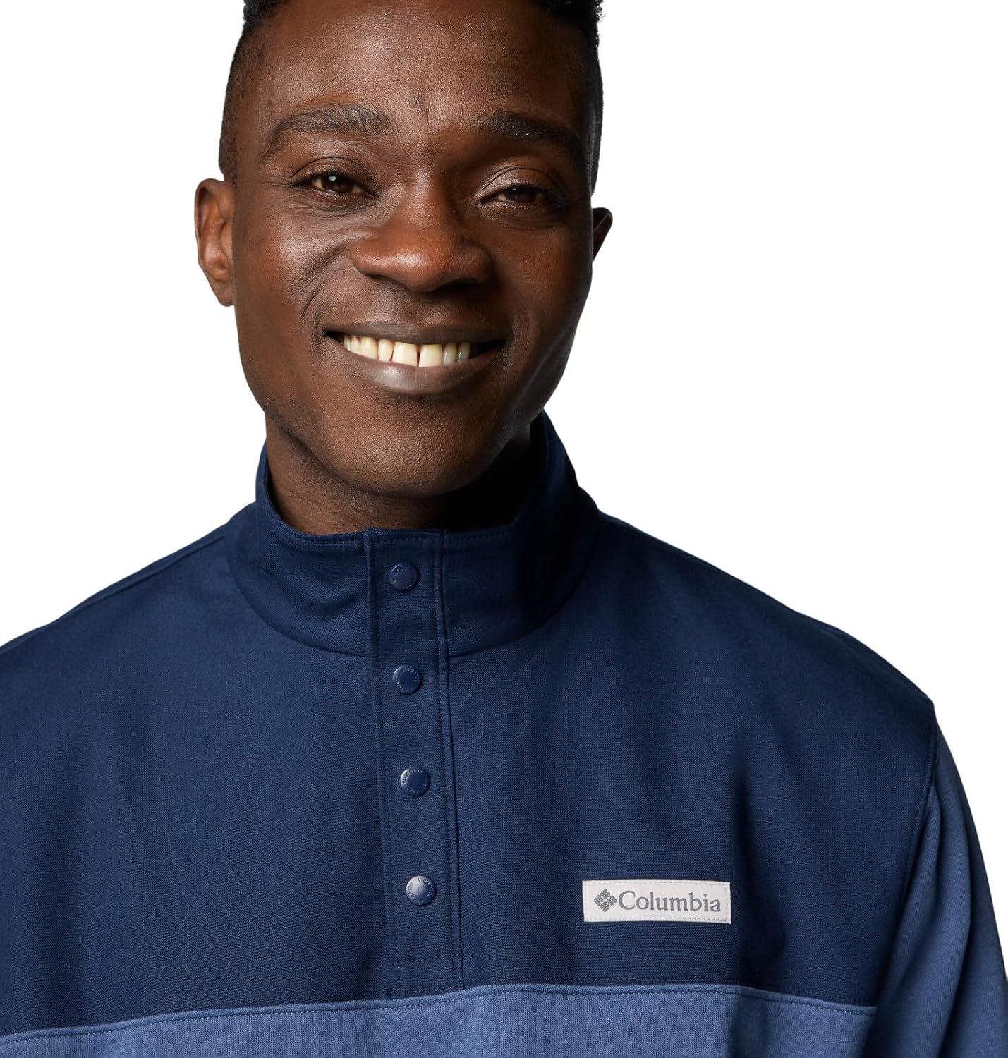 imageColumbia Mens Pitchstone Overlay Half SnapDark MountainCollegiate Navy