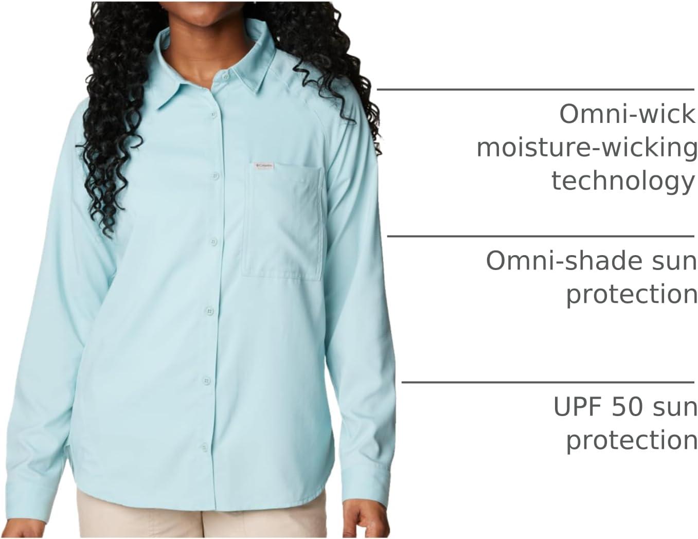 imageColumbia Womens Anytime Lite Long Sleeve ShirtAqua Haze