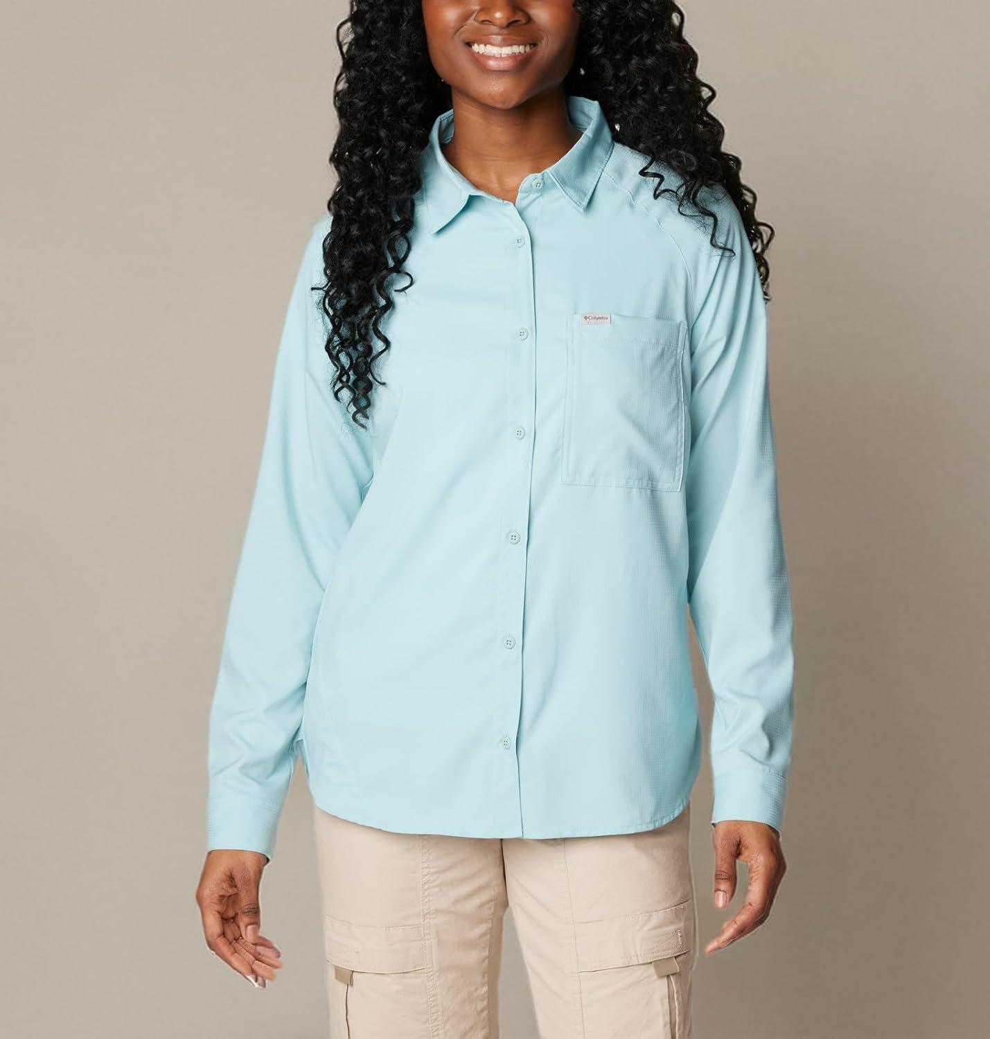imageColumbia Womens Anytime Lite Long Sleeve ShirtAqua Haze