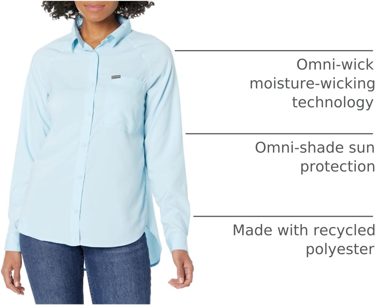 imageColumbia Womens Anytime Lite Long Sleeve ShirtSpring Blue