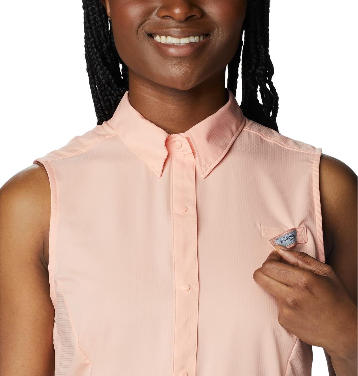imageColumbia Womens Extended Tamiami Womens Sleeveless ShirtLight Coral
