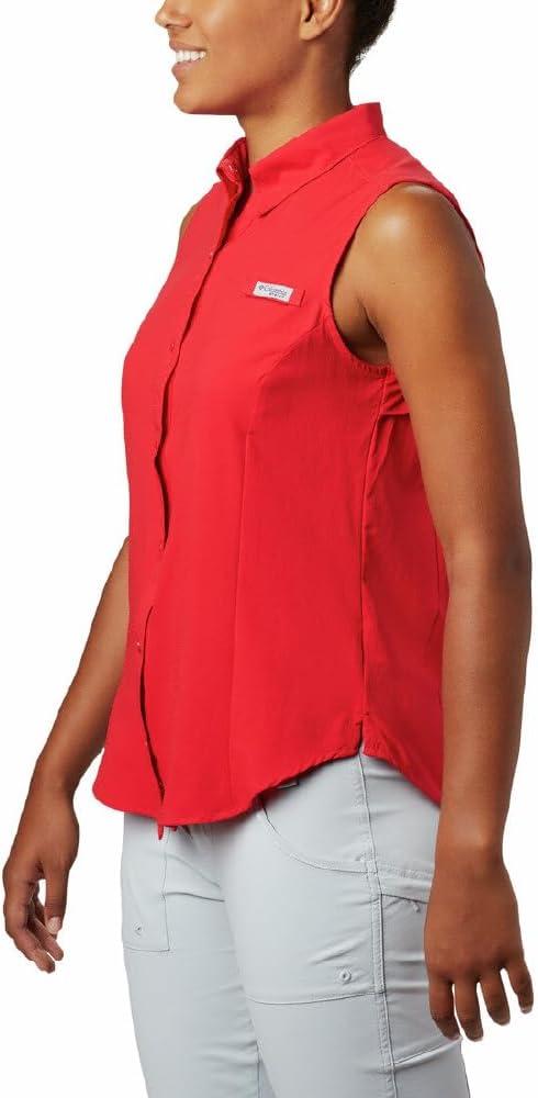 imageColumbia Womens Extended Tamiami Womens Sleeveless ShirtRed Lily