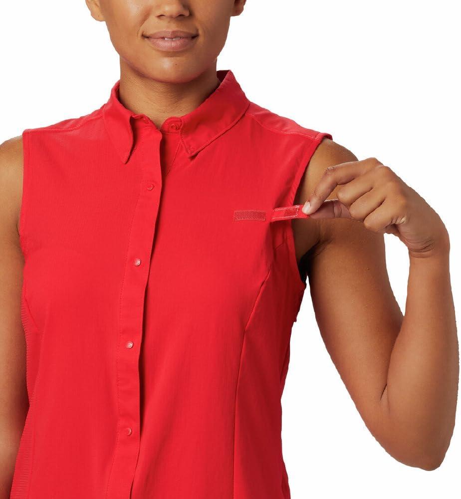 imageColumbia Womens Extended Tamiami Womens Sleeveless ShirtRed Lily