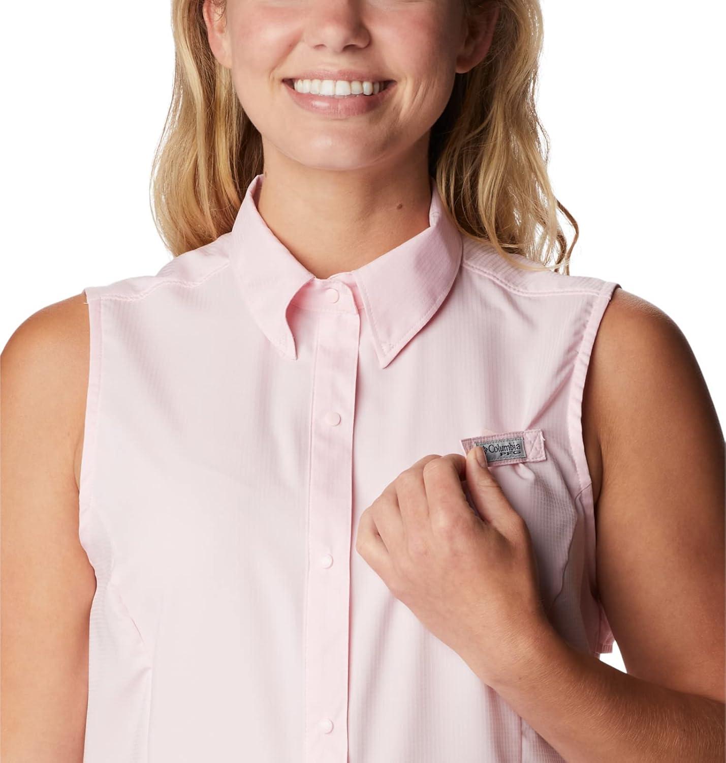 imageColumbia Womens Extended Tamiami Womens Sleeveless ShirtSatin Pink