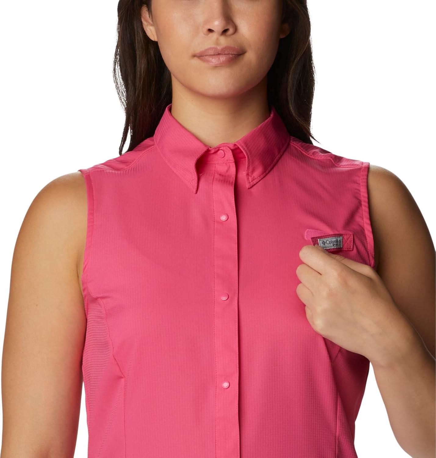 imageColumbia Womens Extended Tamiami Womens Sleeveless ShirtUltra Pink