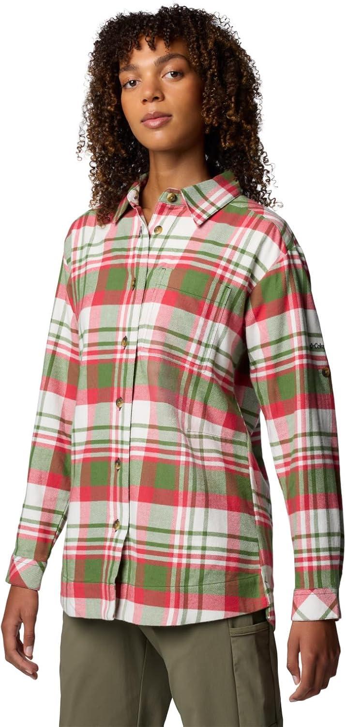 imageColumbia Womens Holly Hideaway Flannel ShirtButton Down ShirtCanteen Multiplaid