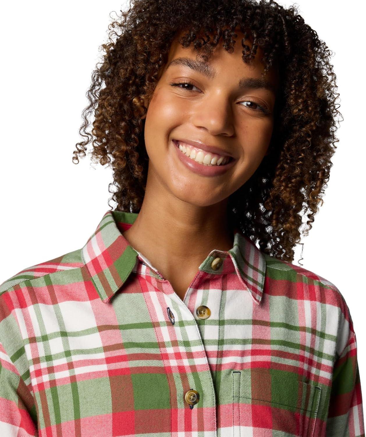 imageColumbia Womens Holly Hideaway Flannel ShirtButton Down ShirtCanteen Multiplaid