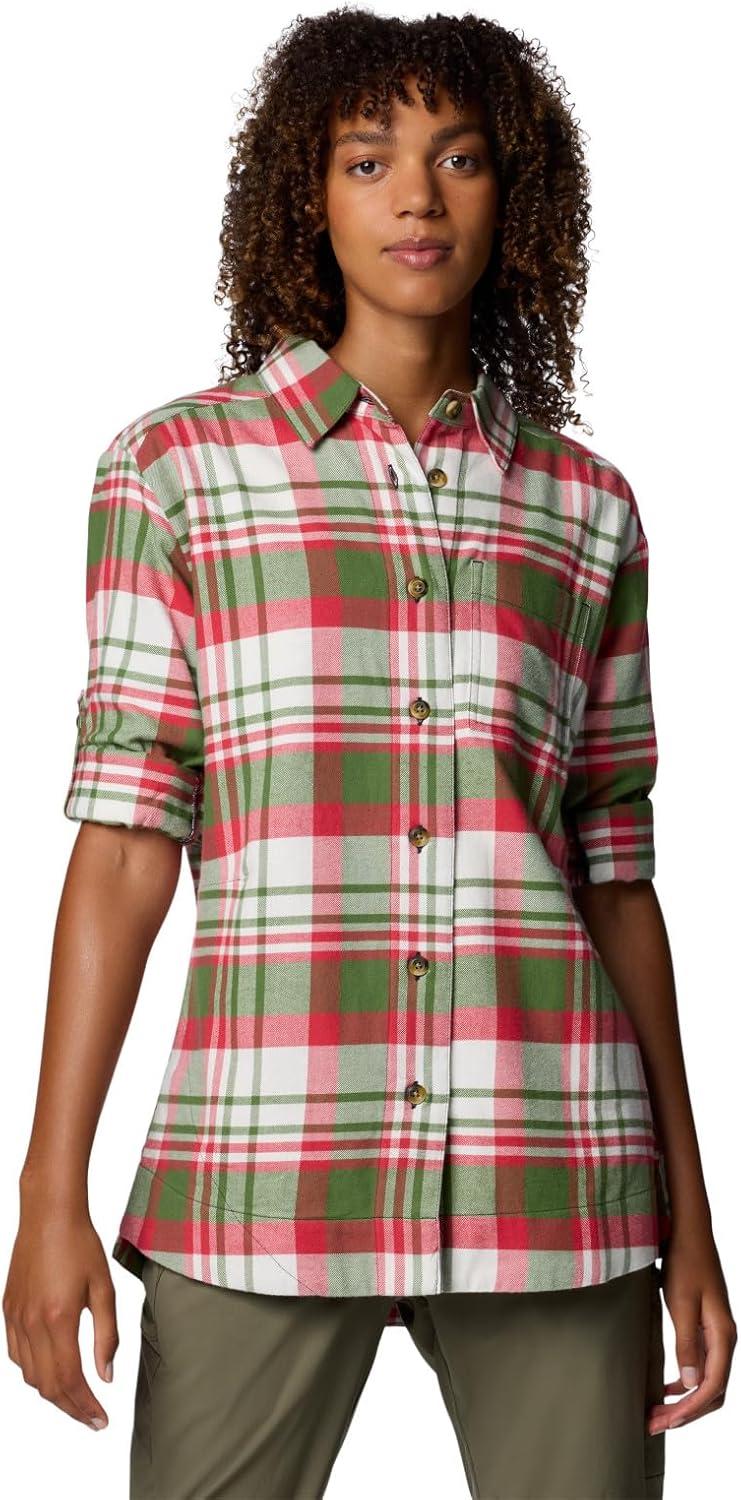 imageColumbia Womens Holly Hideaway Flannel ShirtButton Down ShirtCanteen Multiplaid