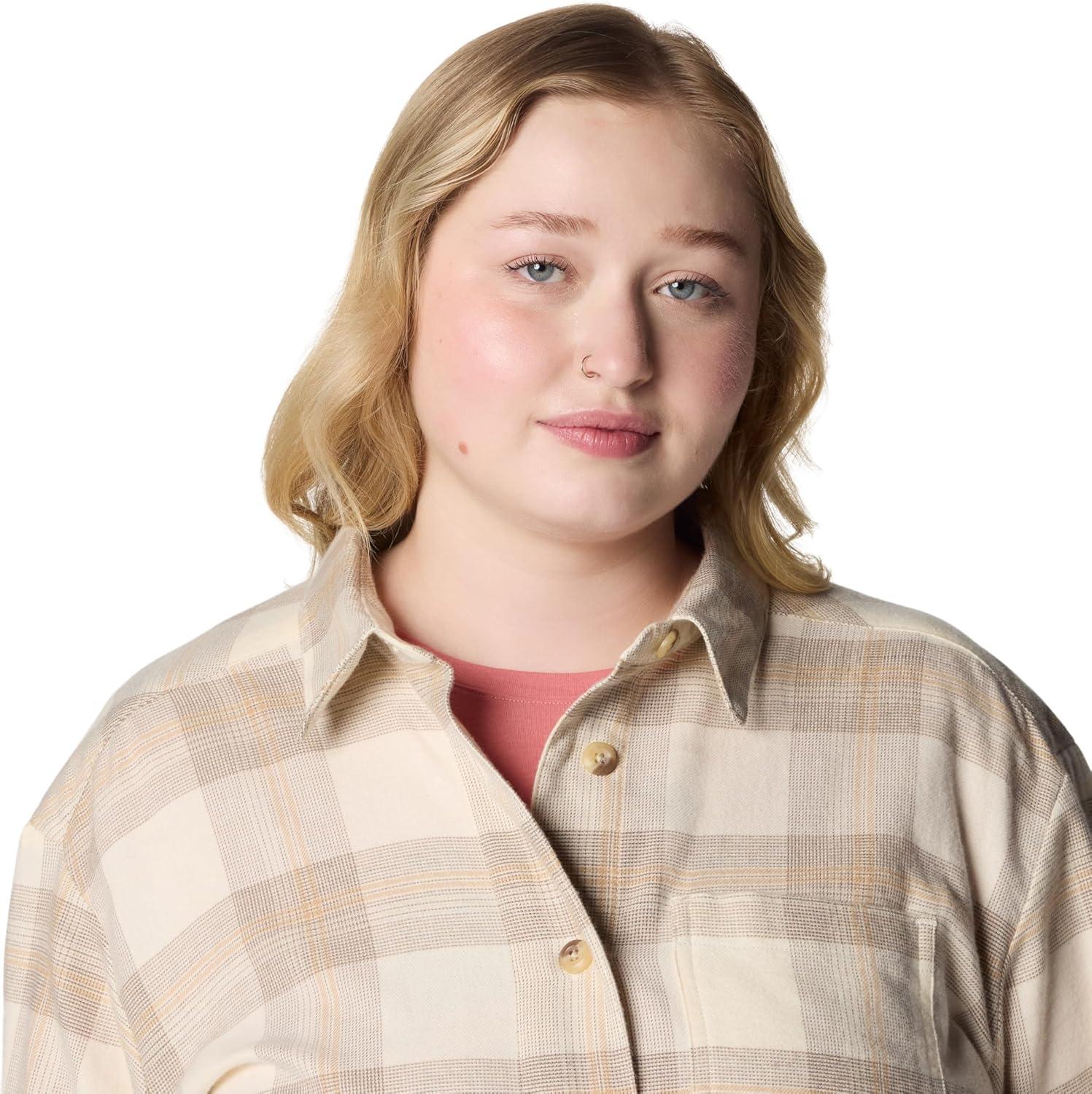 imageColumbia Womens Holly Hideaway Flannel ShirtButton Down ShirtChalk Buffalo Tartan
