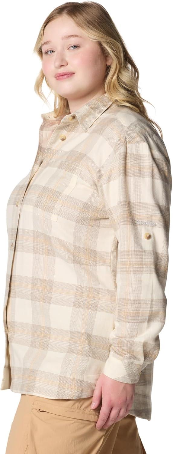 imageColumbia Womens Holly Hideaway Flannel ShirtButton Down ShirtChalk Buffalo Tartan