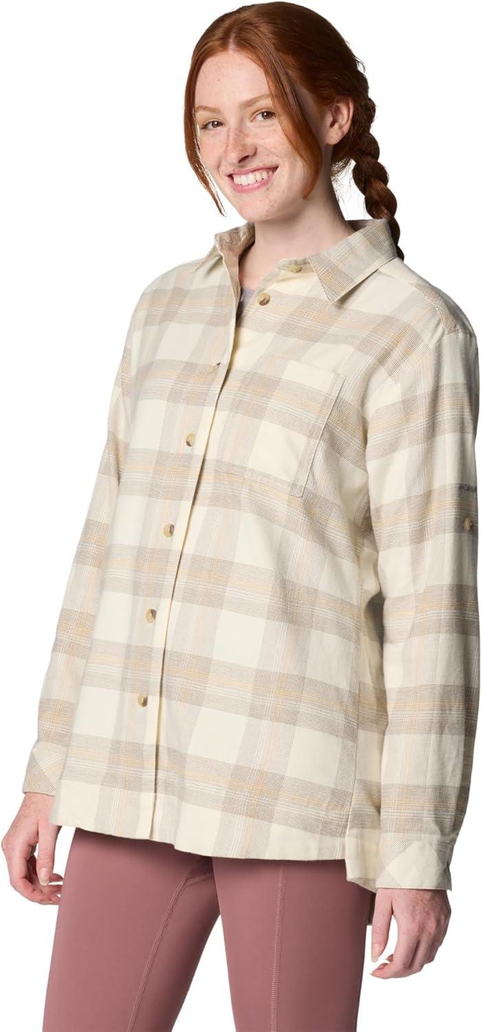 imageColumbia Womens Holly Hideaway Flannel ShirtButton Down ShirtChalk Buffalo Tartan