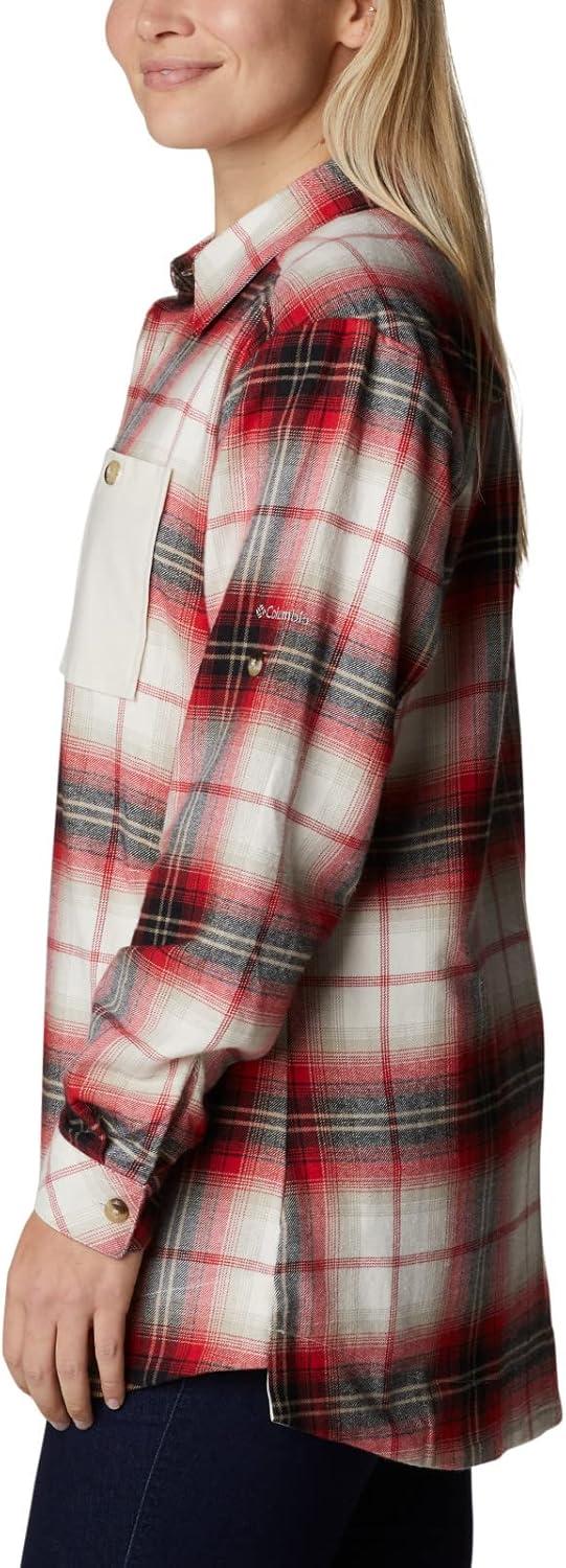 imageColumbia Womens Holly Hideaway Flannel ShirtButton Down ShirtChalk Multi Tartan