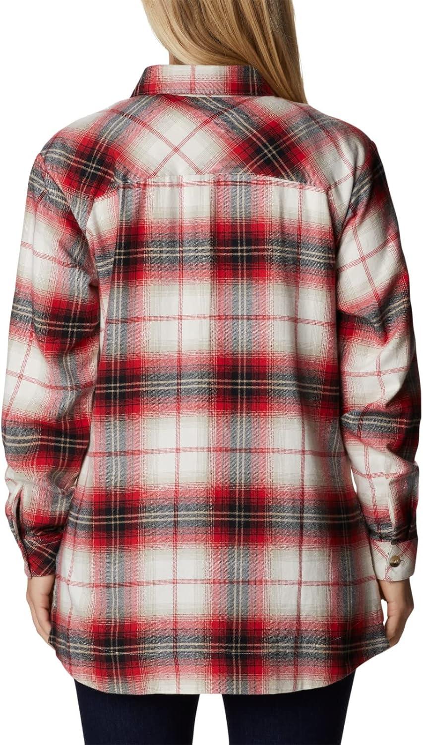 imageColumbia Womens Holly Hideaway Flannel ShirtButton Down ShirtChalk Multi Tartan