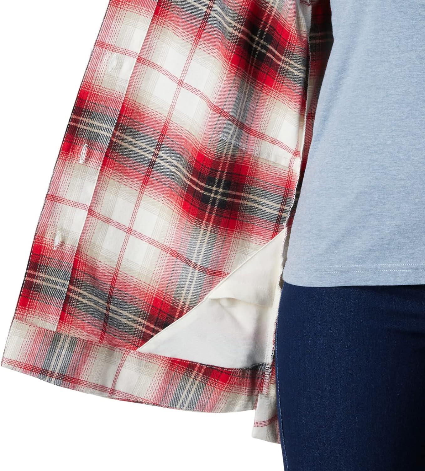 imageColumbia Womens Holly Hideaway Flannel ShirtButton Down ShirtChalk Ombre Tartan