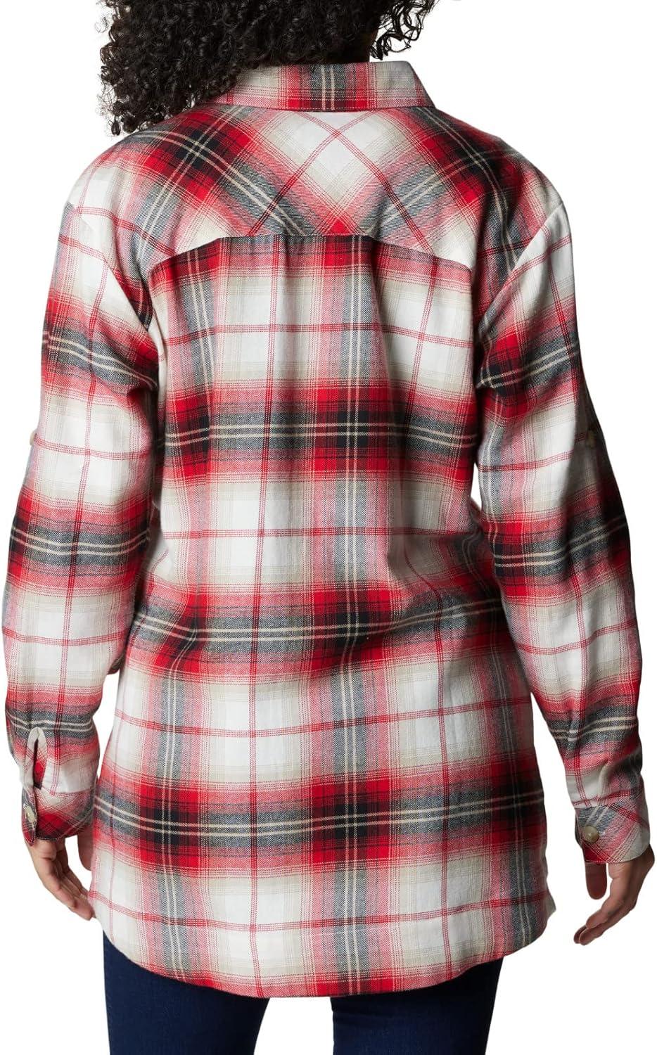 imageColumbia Womens Holly Hideaway Flannel ShirtButton Down ShirtChalk Ombre Tartan