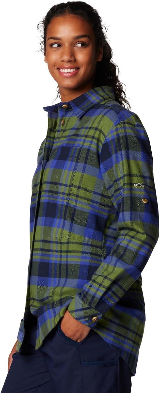 imageColumbia Womens Holly Hideaway Flannel ShirtButton Down ShirtCollegiate Navy Multiplaid