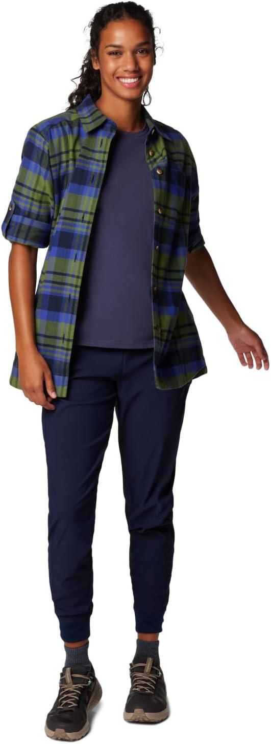 imageColumbia Womens Holly Hideaway Flannel ShirtButton Down ShirtCollegiate Navy Multiplaid