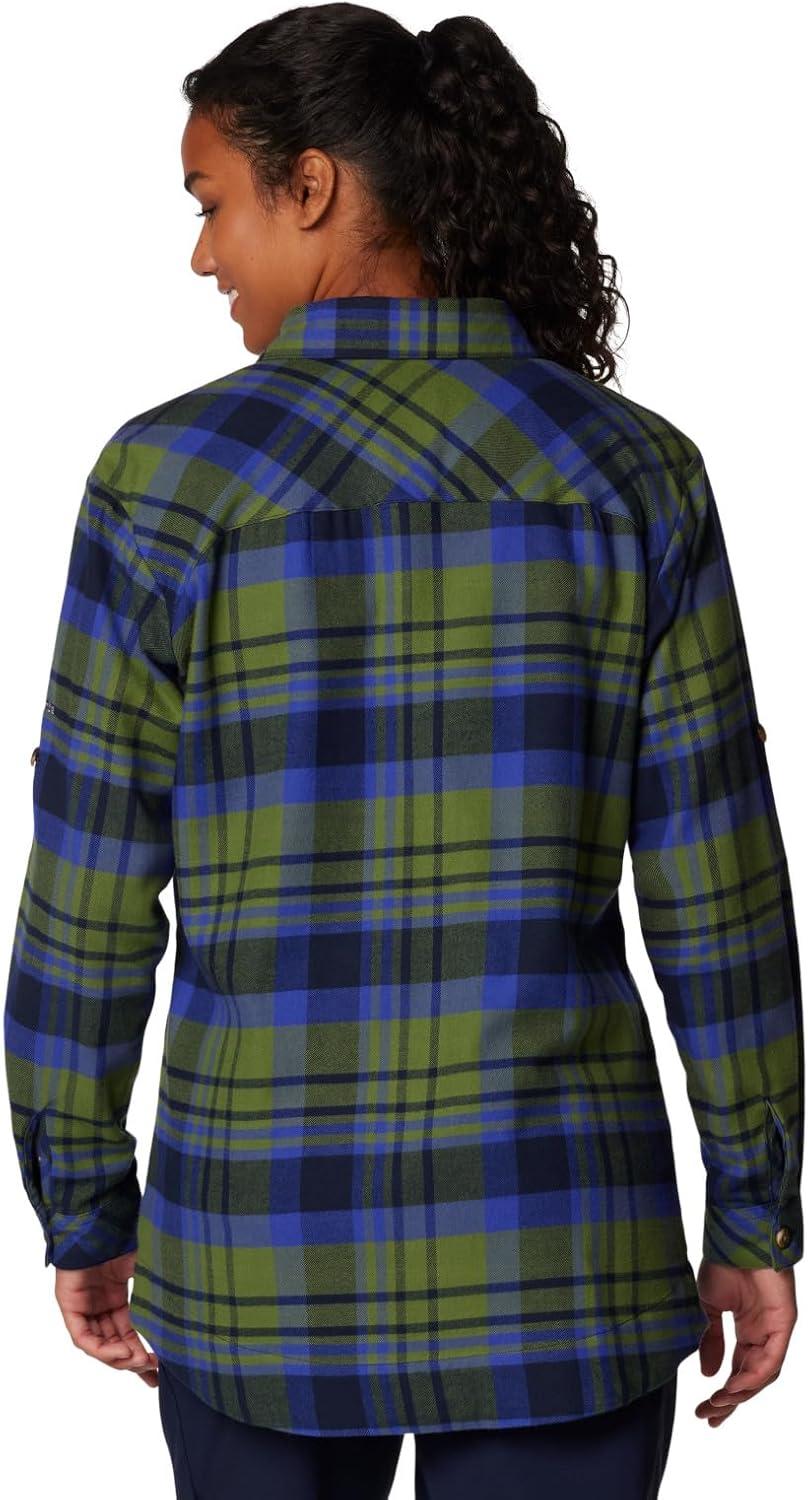 imageColumbia Womens Holly Hideaway Flannel ShirtButton Down ShirtCollegiate Navy Multiplaid