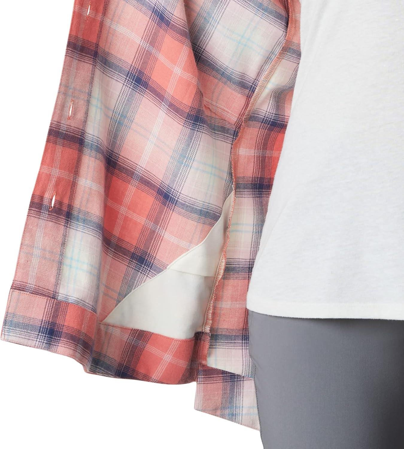 imageColumbia Womens Holly Hideaway Flannel ShirtButton Down ShirtFaded Peach Ombre Tartan