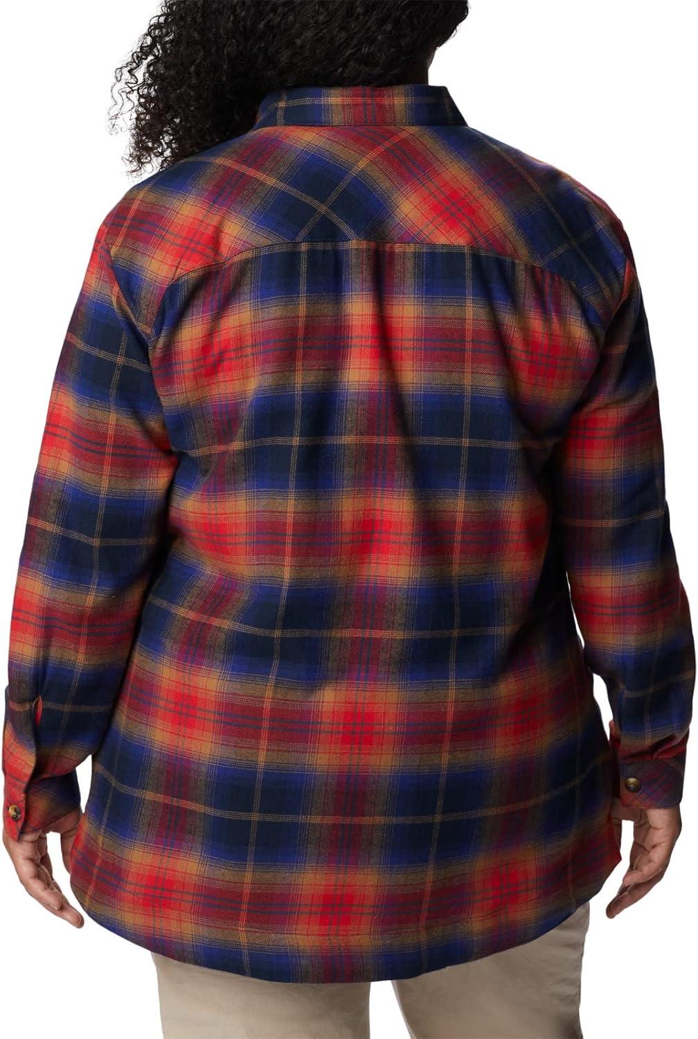 imageColumbia Womens Holly Hideaway Flannel ShirtButton Down ShirtNocturnal Multi Tartan