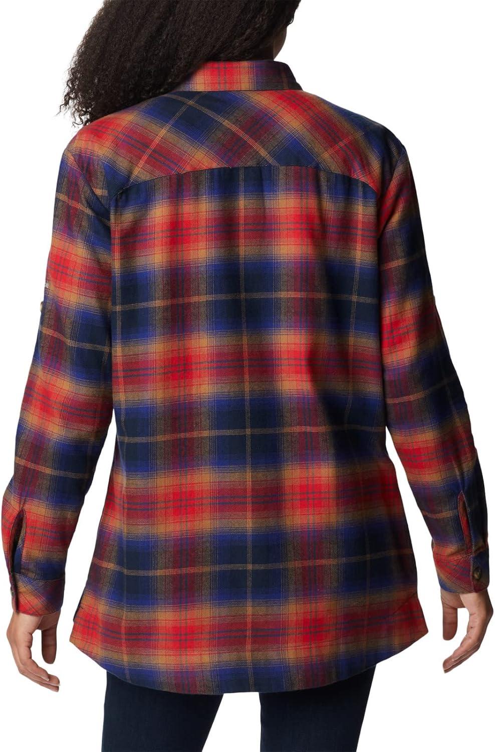 imageColumbia Womens Holly Hideaway Flannel ShirtButton Down ShirtNocturnal Multi Tartan