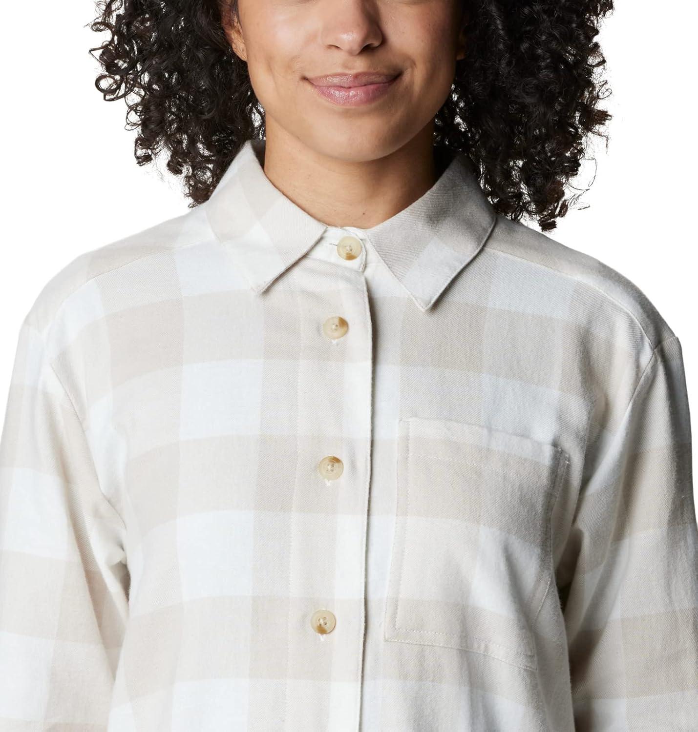 imageColumbia Womens Holly Hideaway Flannel ShirtButton Down ShirtSea Salt Buffalo Check