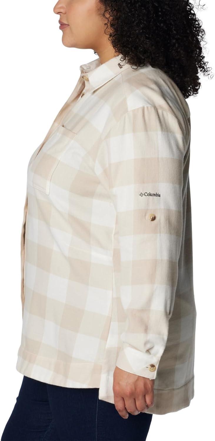 imageColumbia Womens Holly Hideaway Flannel ShirtButton Down ShirtSea Salt Buffalo Check