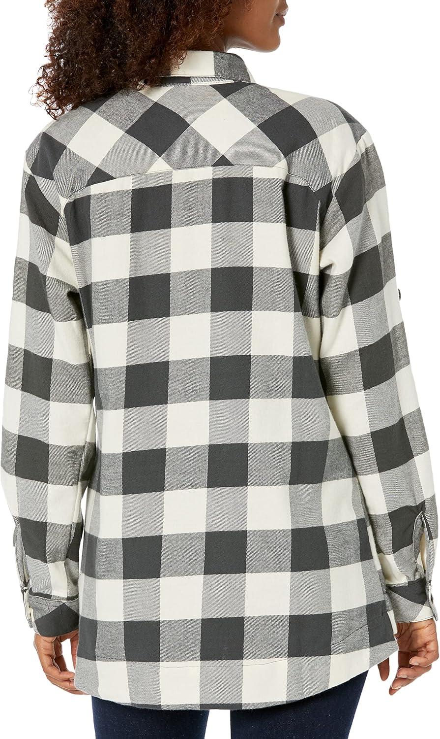 imageColumbia Womens Holly Hideaway Flannel ShirtButton Down ShirtShark Buffalo Check