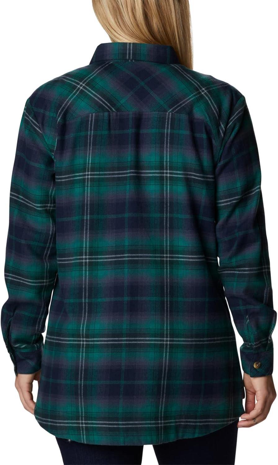 imageColumbia Womens Holly Hideaway Flannel ShirtButton Down ShirtSpruce Multi Tartan